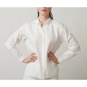 Bergfabel Womens Tyrol White Tailored Button Down Shirt Blouse Size M